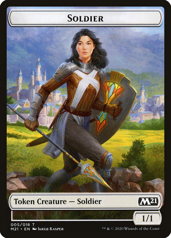 Cat (020) // Soldier Double-Sided Token [Core Set 2021 Tokens]