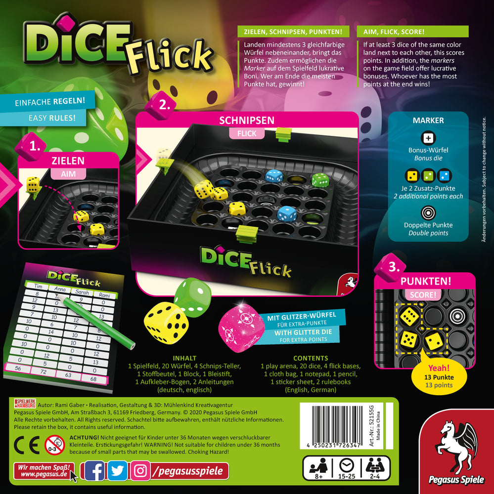 Dice Flick Board Game