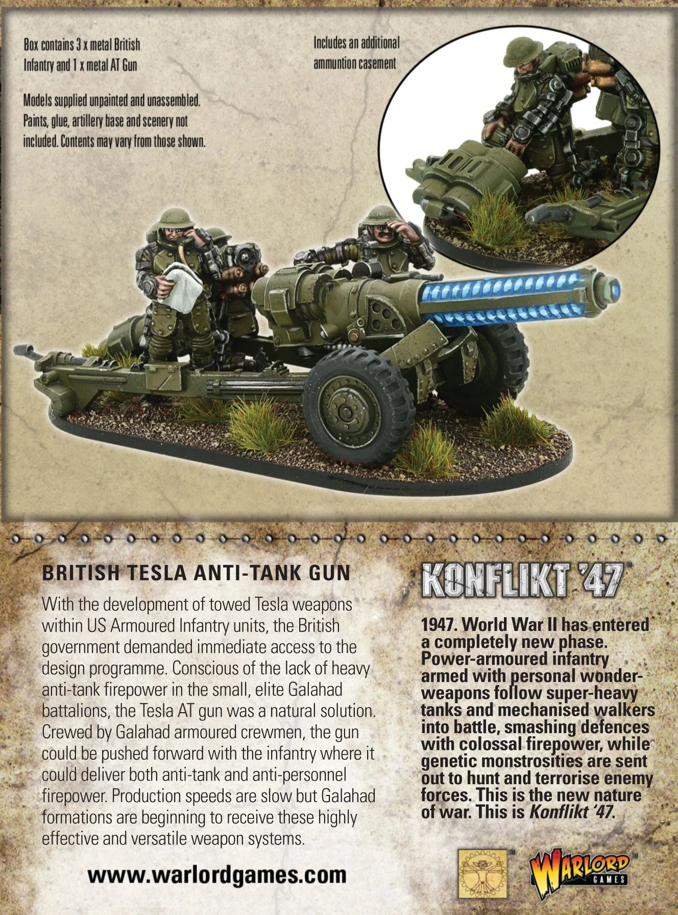 Konflikt 47 British Tesla Anti-Tank Gun
