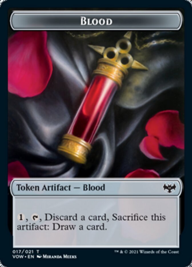 Blood // Bat Double-Sided Token [Innistrad: Crimson Vow Commander Tokens]