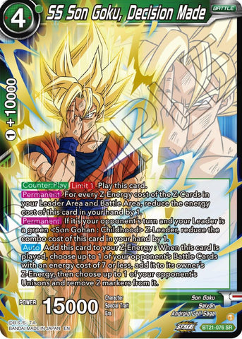 SS Son Goku, Decision Made (BT21-076) [Wild Resurgence]