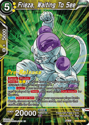 Frieza, Waiting To See (BT21-121) [Wild Resurgence Pre-Release Cards]