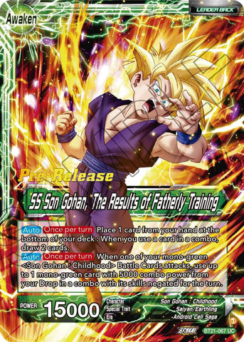Son Gohan // SS Son Gohan, The Results of Fatherly Training (BT21-067) [Wild Resurgence Pre-Release Cards]