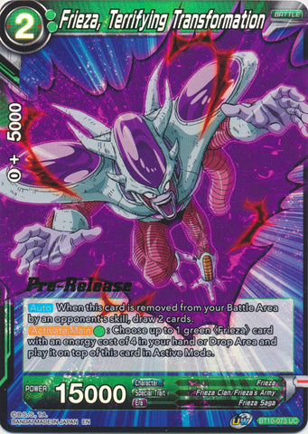Frieza, Terrifying Transformation (BT10-073) [Rise of the Unison Warrior Prerelease Promos]