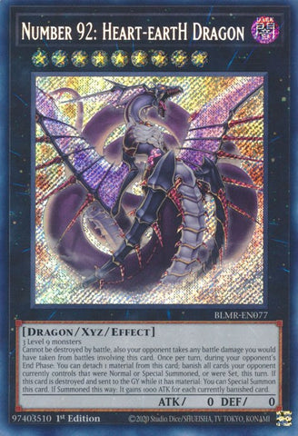 Number 92: Heart-eartH Dragon [BLMR-EN077] Secret Rare