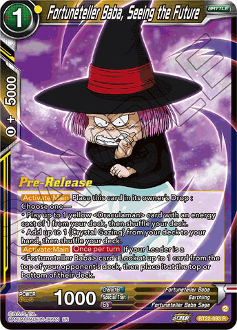 Fortuneteller Baba, Seeing the Future (BT22-093) [Critical Blow Prerelease Promos]