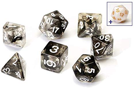 Sirius Dice Polyhedral Dice Set - Black Cloud