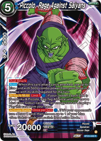 Piccolo, Rage Against Saiyans (BT23-049) [Perfect Combination]