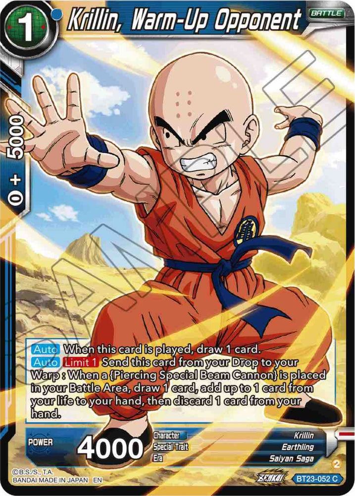 Krillin, Warm-Up Opponent (BT23-052) [Perfect Combination]