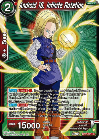 Android 18, Infinite Rotation (BT23-028) [Perfect Combination]