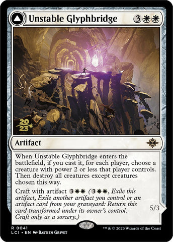 Unstable Glyphbridge // Sandswirl Wanderglyph [The Lost Caverns of Ixalan Prerelease Cards]