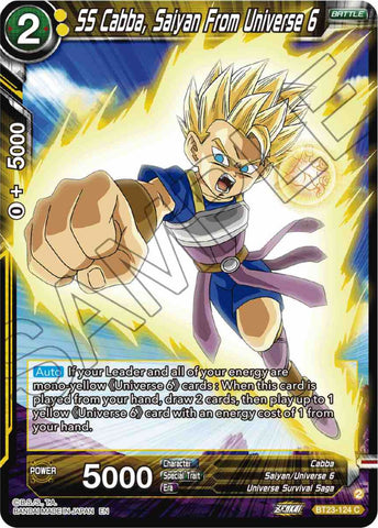 SS Cabba, Saiyan From Universe 6 (BT23-124) [Perfect Combination]
