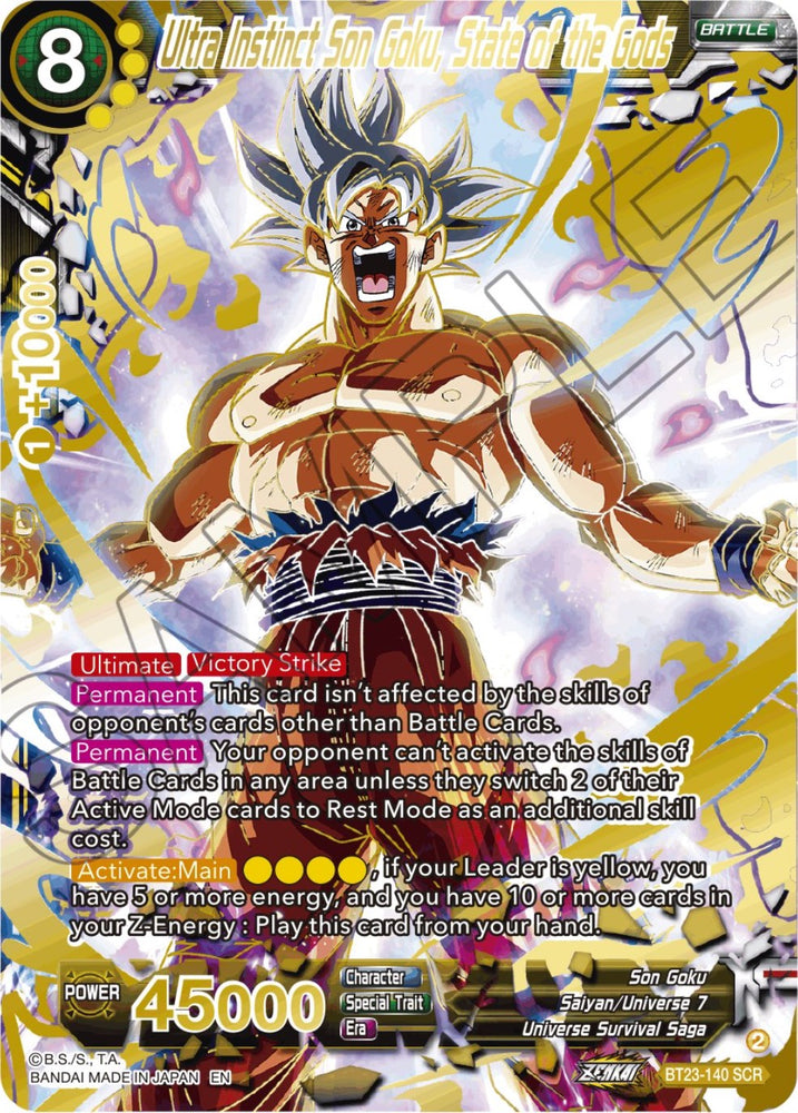 Ultra Instinct Son Goku, State of the Gods (BT23-140) [Perfect Combination]