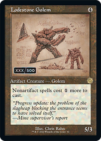 Lodestone Golem (Retro Schematic) (Serialized) [The Brothers' War Retro Artifacts]