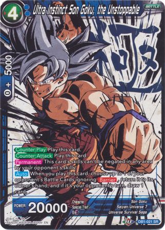 Ultra Instinct Son Goku, the Unstoppable (Alternate Art) (DB1-021) [Special Anniversary Set 2020]