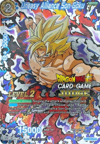 Uneasy Alliance Son Goku (Level 2) (DB1-096) [Judge Promotion Cards]