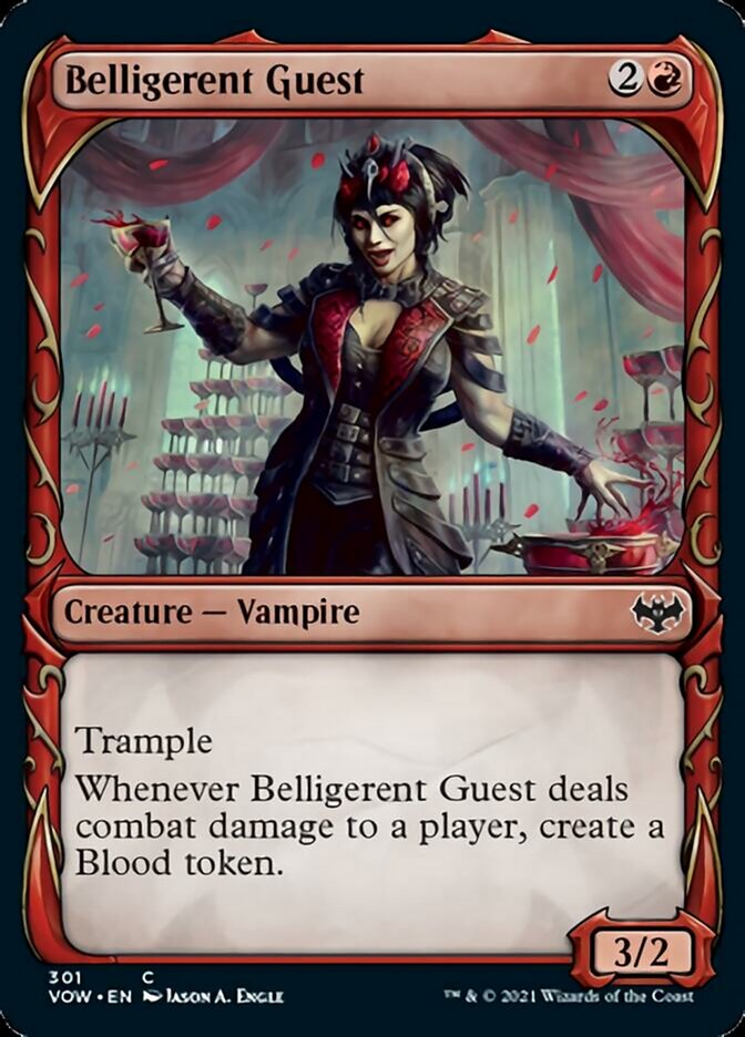 Belligerent Guest (Showcase Fang Frame) [Innistrad: Crimson Vow]