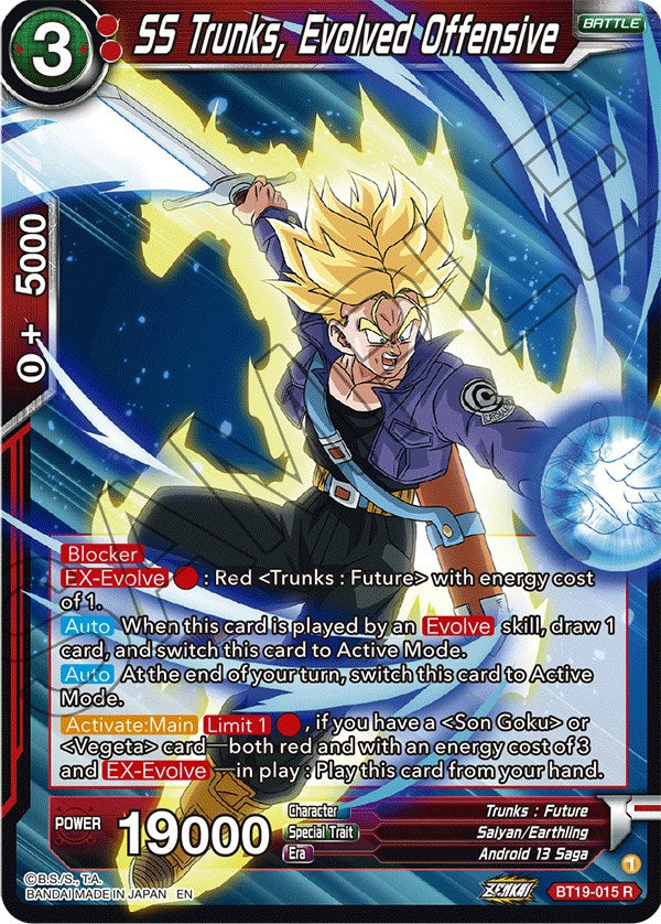 SS Trunks, Evolved Offensive (BT19-015) [Fighter's Ambition]