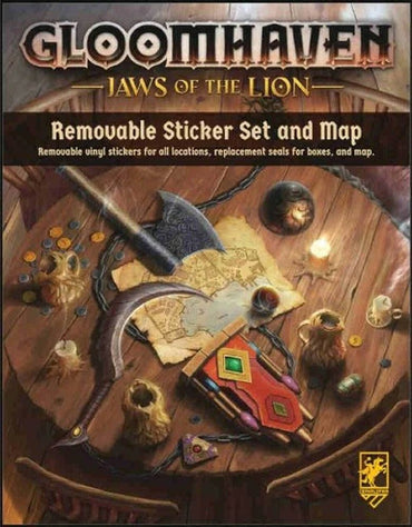 Gloomhaven Jaws of the Lion Board Game Removable Sticker Set & Map