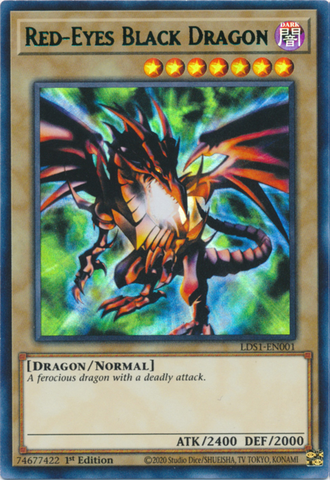 Red-Eyes Black Dragon (Green) [LDS1-EN001] Ultra Rare