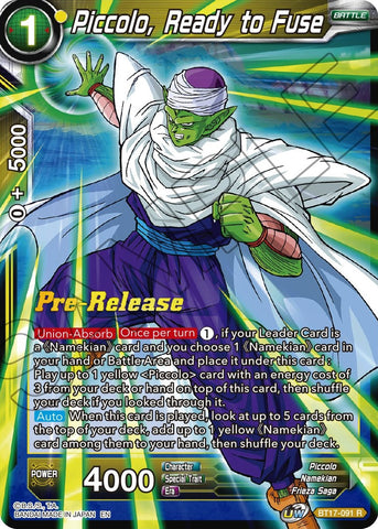 Piccolo, Ready to Fuse (BT17-091) [Ultimate Squad Prerelease Promos]