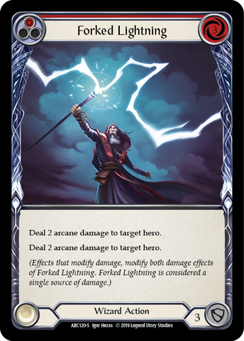 Forked Lightning [ARC120-S] (Arcane Rising)  1st Edition Normal