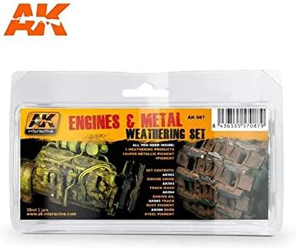 AK Interactive Engines & Metal Weathering Set