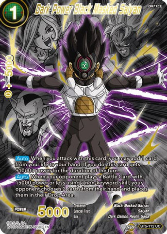 Dark Power Black Masked Saiyan (Alternate Art) (BT5-112) [Special Anniversary Set 2021]
