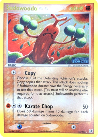Sudowoodo (15/115) (Stamped) [EX: Unseen Forces]
