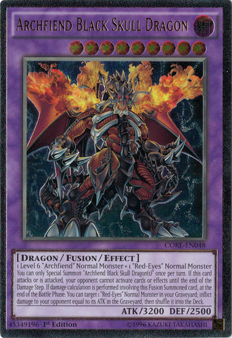 Archfiend Black Skull Dragon [CORE-EN048] Ultimate Rare