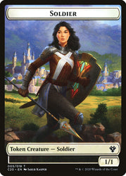 Human Soldier (005) // Drake Double-Sided Token [Commander 2020 Tokens]