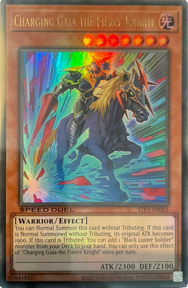 Charging Gaia the Fierce Knight [STP3-EN003] Ultra Rare