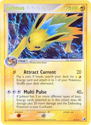 Jolteon (8/115) (Stamped) [EX: Unseen Forces]