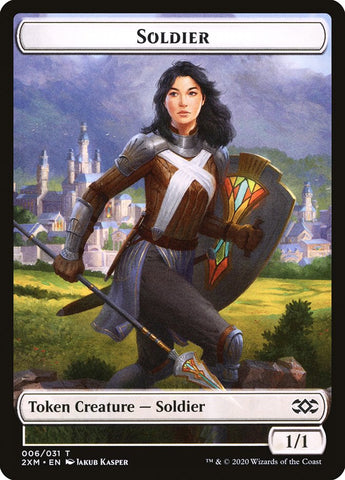 Beast // Soldier Double-Sided Token [Double Masters Tokens]