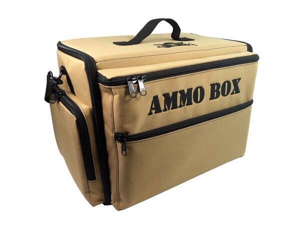Ammo Box Bag with Magna Rack Slider Load Out Battle Foam Khaki