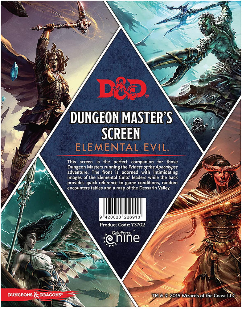 Princes of the Apocalypse Elemental Evil Dungeon Masters Screen