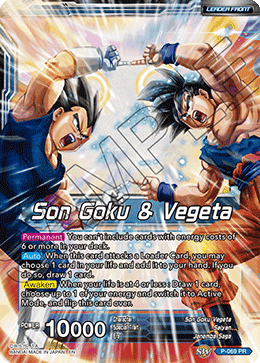 Son Goku & Vegeta // Miracle Strike Gogeta (P-069) [Mythic Booster]