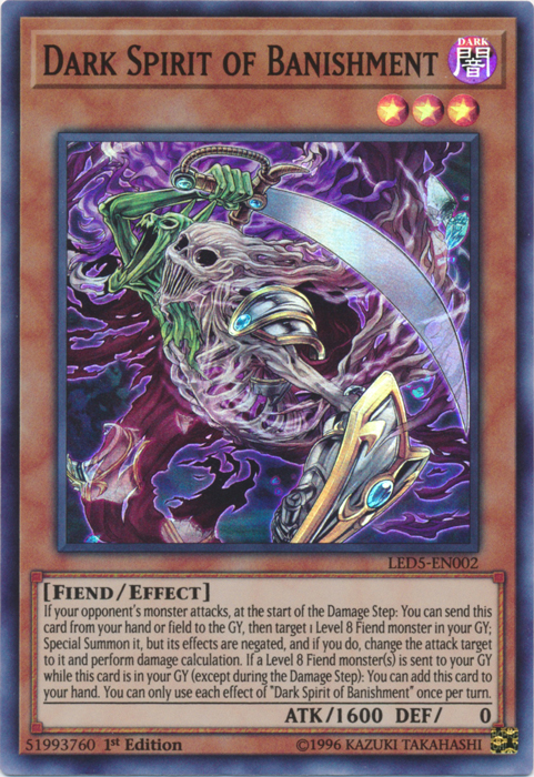 Dark Spirit of Banishment [LED5-EN002] Super Rare