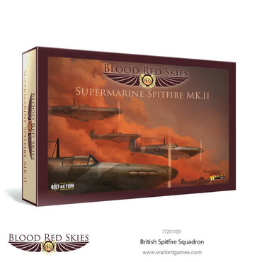 British Spitfire 6 Plane Squadron - Blood Red Skies
