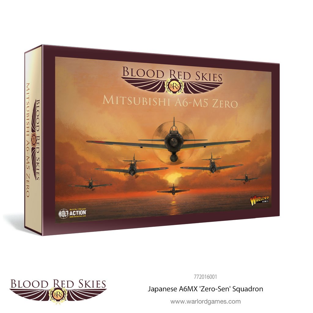Japanese A6MX 'Zero-Sen' 6 Plane Squadron - Blood Red Skies