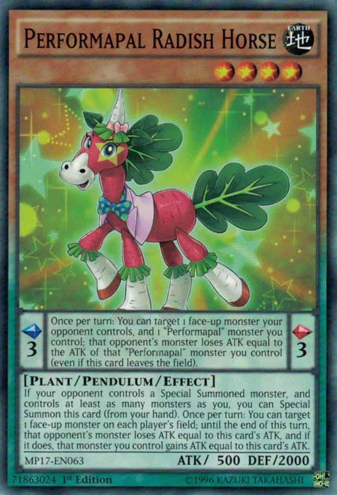 Performapal Radish Horse [MP17-EN063] Common