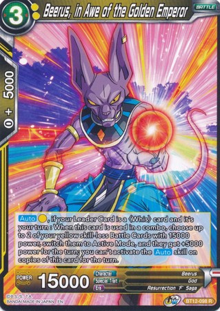 Beerus, in Awe of the Golden Emperor (BT12-098) [Vicious Rejuvenation]