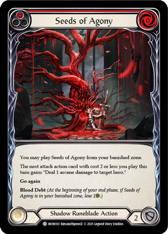 Seeds of Agony (Red) [MON183-RF] (Monarch)  1st Edition Rainbow Foil