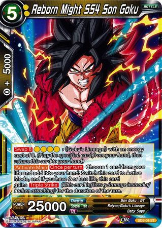 Reborn Might SS4 Son Goku (Starter Deck - The Crimson Saiyan) (SD5-04) [Colossal Warfare]