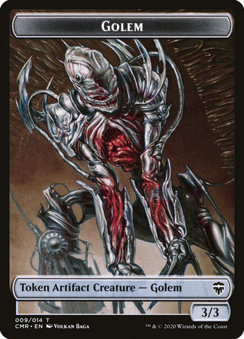 Golem // The Monarch Double-Sided Token [Commander Legends Tokens]