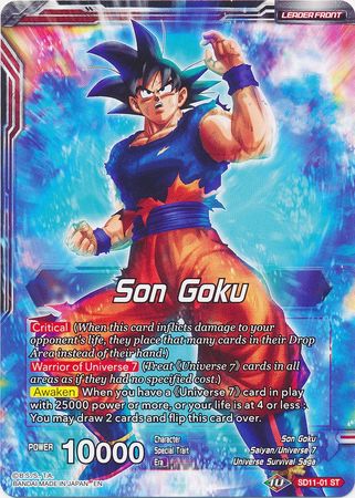 Son Goku // Ultra Instinct Son Goku, Hero of Universe 7 (Starter Deck Exclusive) (SD11-01) [Universal Onslaught]