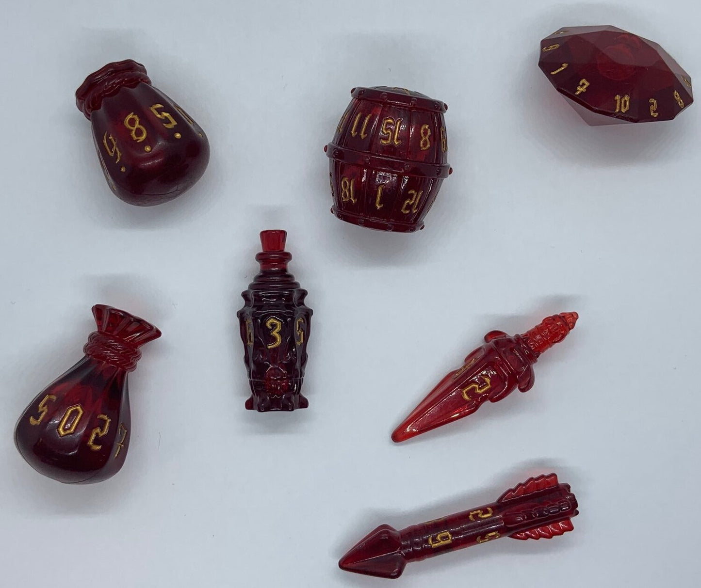 PolyHero Rogue Dice Set - Roguish Rouge