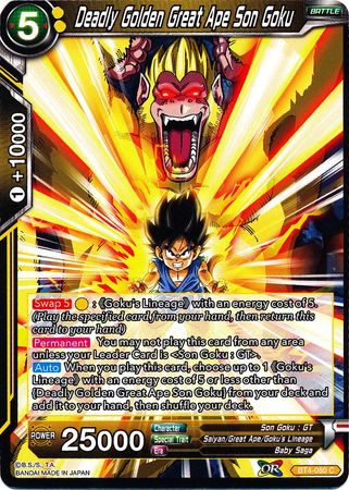 Deadly Golden Great Ape Son Goku (BT4-080) [Colossal Warfare]