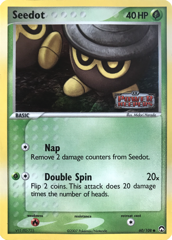 Seedot (60/108) (Stamped) [EX: Power Keepers]