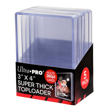 3" x 4" Super Thick 360PT Toploader 5 Pack